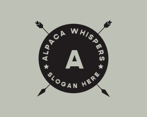 Hipster Arrow Fishing Camping logo design