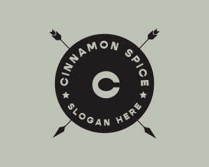 Hipster Arrow Fishing Camping logo design