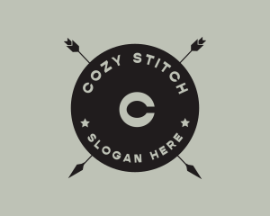 Hipster Arrow Fishing Camping logo design