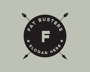 Hipster Arrow Fishing Camping logo design