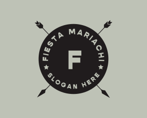 Hipster Arrow Fishing Camping logo design