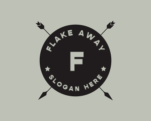 Hipster Arrow Fishing Camping logo design