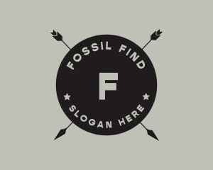 Hipster Arrow Fishing Camping logo design