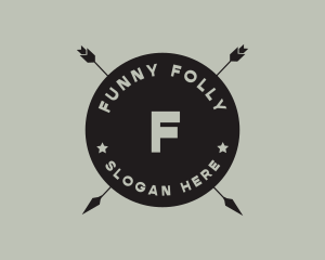 Hipster Arrow Fishing Camping logo design