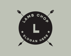 Hipster Arrow Fishing Camping logo design