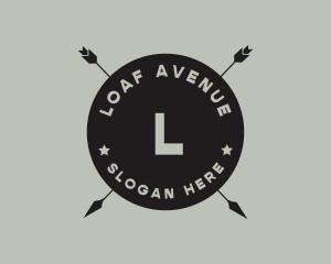 Hipster Arrow Fishing Camping logo design