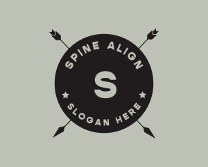 Hipster Arrow Fishing Camping logo design