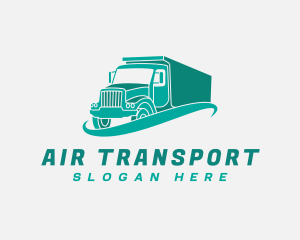 Truck Hauling Transport logo design