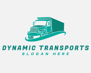 Truck Hauling Transport logo design