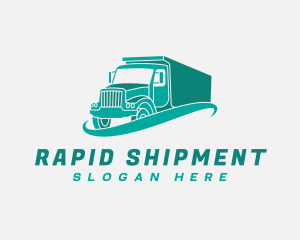 Truck Hauling Transport logo design