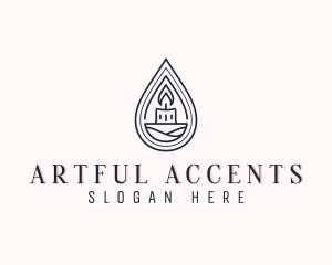 Spa Candlelight Decor logo design