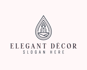 Spa Candlelight Decor logo design