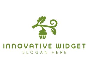 Organic Vegan Cupcake logo design