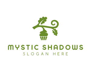 Organic Vegan Cupcake logo design