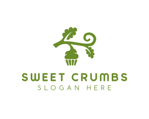 Organic Vegan Cupcake logo design