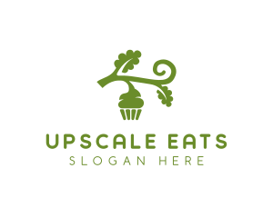 Organic Vegan Cupcake logo design