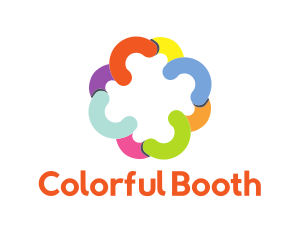 Colorful Flower Arcs logo design