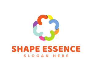 Colorful Flower Shape logo