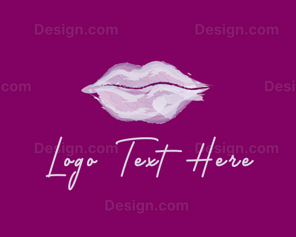 Watercolor Lipstick Cosmetics Logo