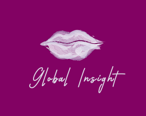 Watercolor Lipstick Cosmetics  Logo