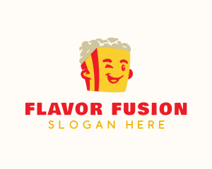 Cute Popcorn Snack logo