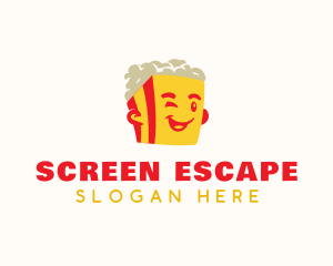 Cinema Popcorn Snack logo