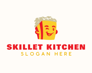 Cute Popcorn Snack logo design