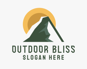 Mountain Hiking Nature Park logo design