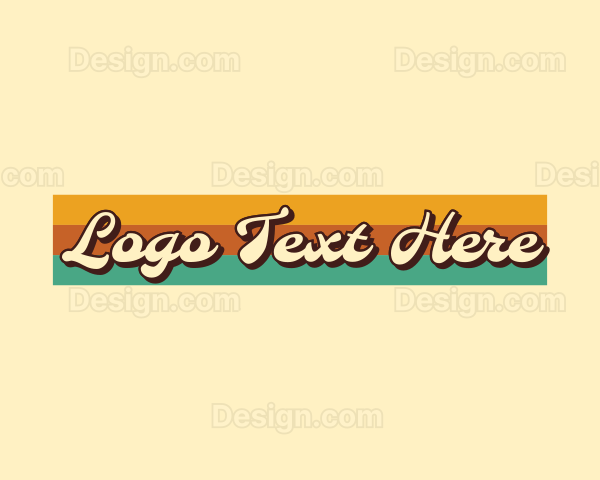 Retro Cursive Wordmark Logo