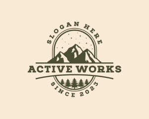 Outdoor Forest Mountain  logo design