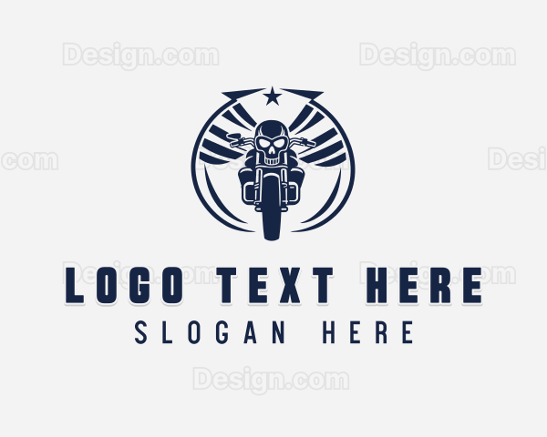 Motorcycle Skull Biker Logo