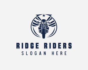 Motorcycle Skull Biker logo design