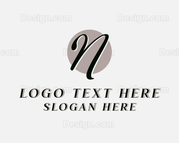 Luxury Fashion Boutique Letter N Logo