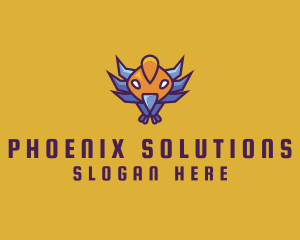 Digital Phoenix Bird logo design