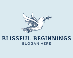 Peace Dove Bird logo