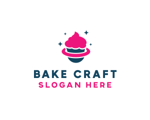 Pastry Cupcake Planet logo design