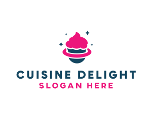 Pastry Cupcake Planet logo design