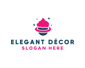 Pastry Cupcake Planet logo design