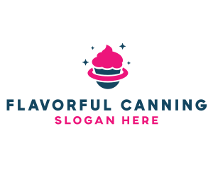 Pastry Cupcake Planet logo design