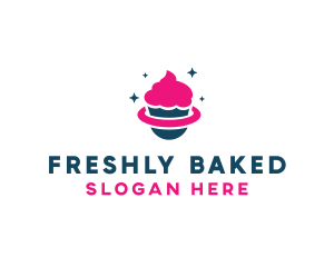 Pastry Cupcake Planet logo design