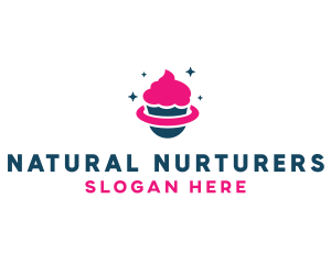 Pastry Cupcake Planet logo design