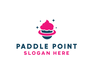 Pastry Cupcake Planet logo design