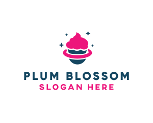 Pastry Cupcake Planet logo design