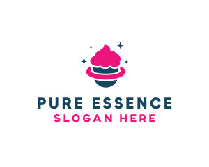 Pastry Cupcake Planet logo design