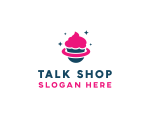 Pastry Cupcake Planet logo design