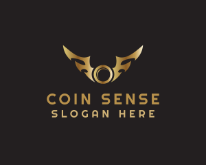 Coin Sharp Wings logo design