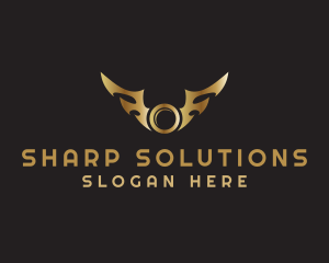 Coin Sharp Wings logo design