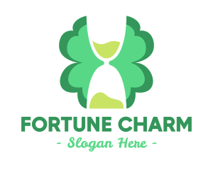 Hourglass Clover Leaf logo design