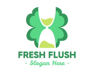 Hourglass Clover Leaf logo design