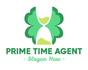 Hourglass Clover Leaf logo design